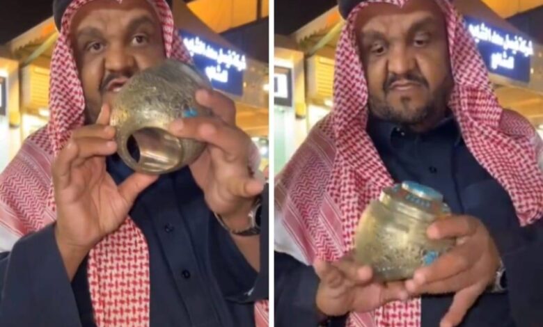 شاهد.. شلقم يستعرض خاتم ضخم في حراج سوق الزل بالرياض| صحيفة أشجان الإلكترونية